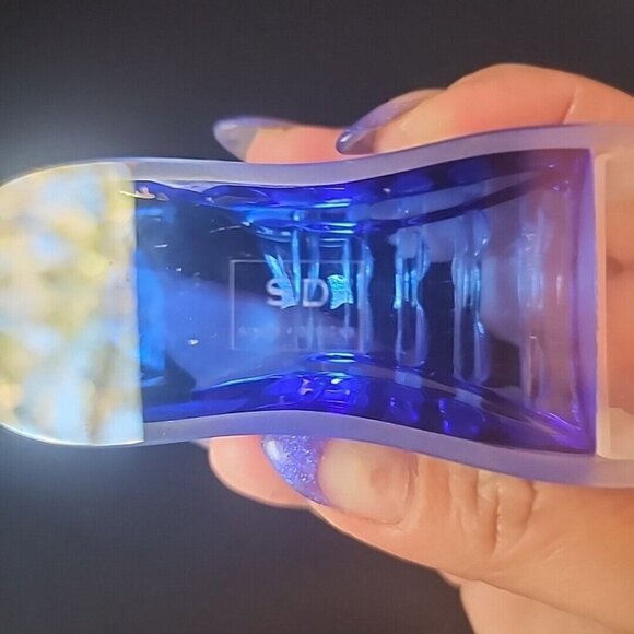 Simon Designs Frosted Crystal Blue / Clear  Sneaker Paper Weight  Rhinestones - Picture 4 of 5